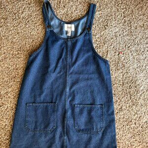 Denim Pinafore Dress - Blue